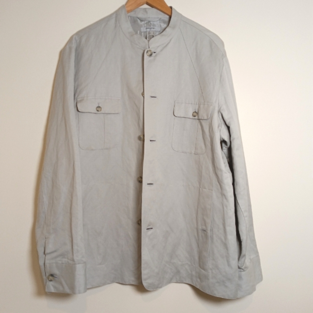 Linen Claiborne Luxe Lined Linen Jacket /Coat / Shirtjack Size Large
